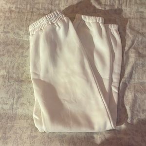 White joggers